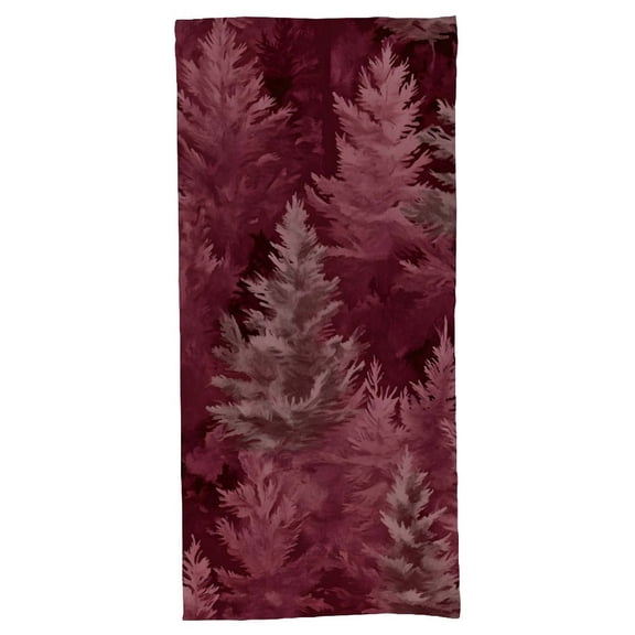 55.1 X 27.6 In Bath Towel Soft Not Easy Dropping Off-Line Intimate Design Is Convenient For Hanging Realistic Forests Camouflage Pattern Conifer Maroon_2