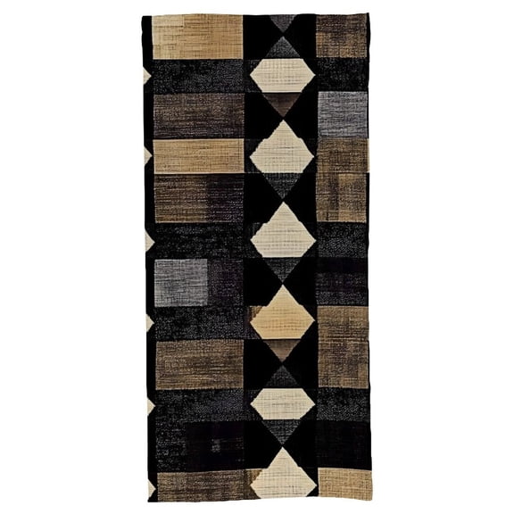 55.1 X 27.6 In Bath Towel Soft Not Easy Dropping Off-Line Intimate Design Is Convenient For Hanging DarkVoilet Houndstooth Checkered_2