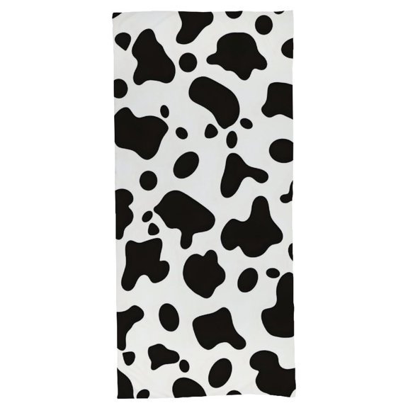 55.1 X 27.6 In Bath Towel Soft Not Easy Dropping Off-Line Intimate Design Is Convenient For Hanging Simple Cow Print Pattern, Vector Art Style_3