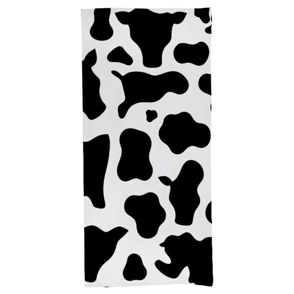 55.1 X 27.6 In Bath Towel Soft Not Easy Dropping Off-Line Intimate Design Is Convenient For Hanging Simple Cow Print Pattern, Vector Art Style_4