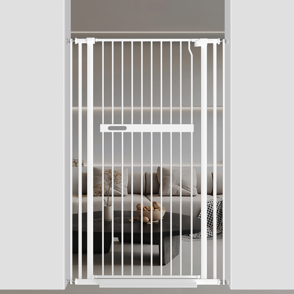 Carlson Extra Wide Walk Through Pet Gate with Small Pet Door, Pressure