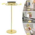 thumbnail image 1 of 55.1in Round Clothing Rack, Clothes Display Rack, Rotatable Garment Rack(Black+Gold), 1 of 12