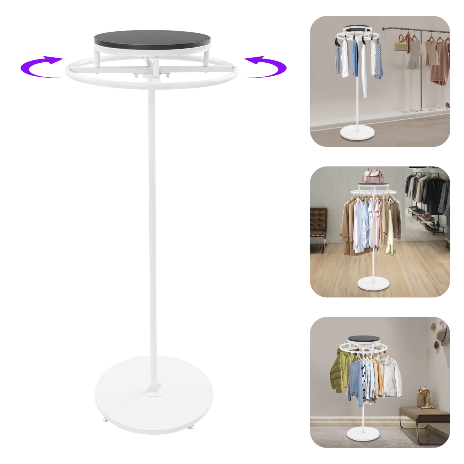 55.1in Round Clothing Rack, Clothes Display Rack, Rotatable Garment ...