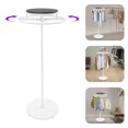 thumbnail image 1 of 55.1in Round Clothing Rack, Clothes Display Rack, Rotatable Garment Rack(Black+White), 1 of 11