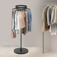 thumbnail image 1 of 55.1in Round Clothing Rack, Clothes Display Rack, Rotatable Garment Rack(Black), 1 of 14