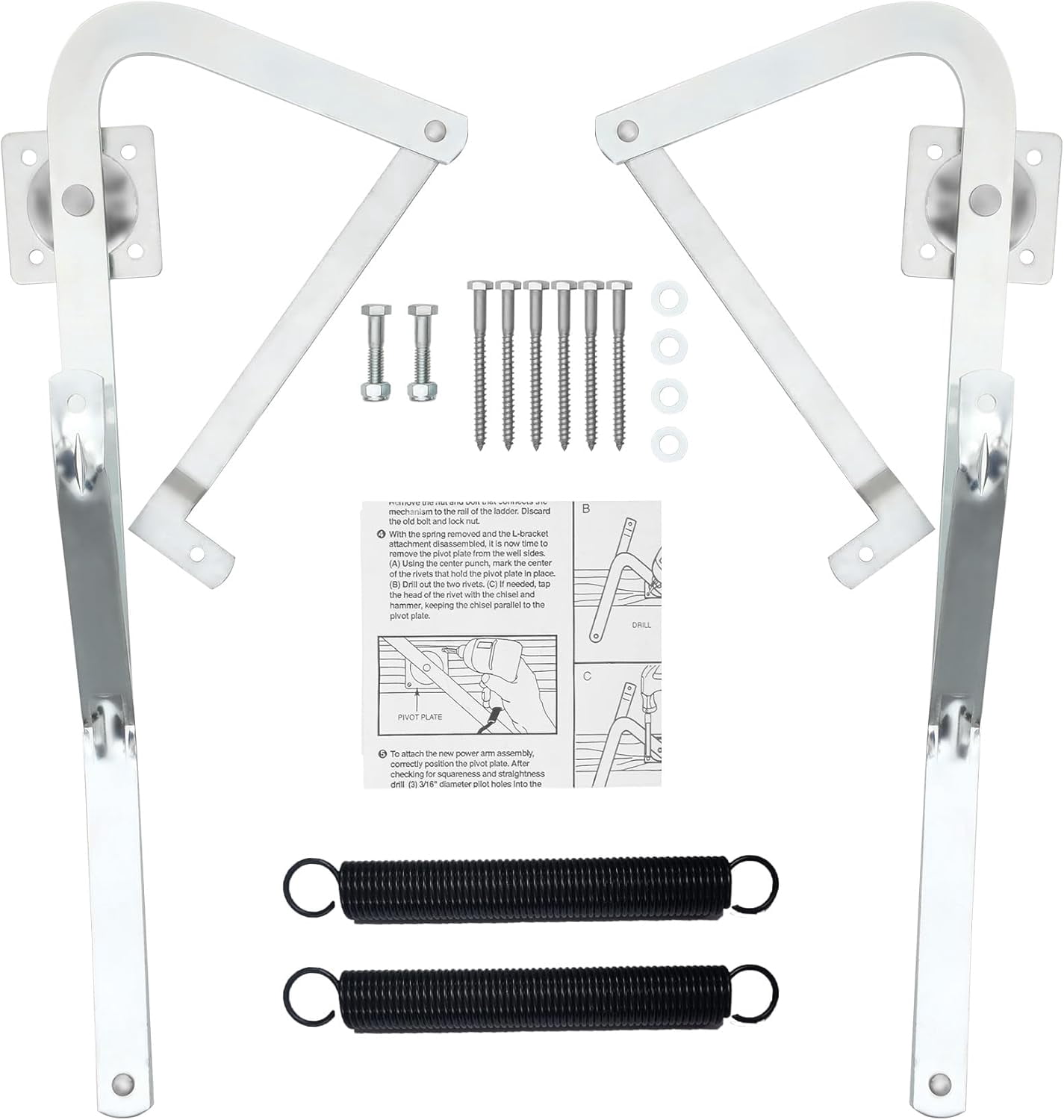 55-2 Attic Ladder Hinge Arms with Springs for Attic Ladders - Walmart.com
