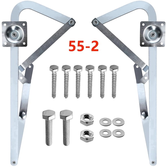 55-2 Attic Ladder Spreader Hinge Arms Replacement Compatible with Werner Mk5, WU2210, W2208, W2210 after 2010 - 1 Pair (Thick Galvanized)