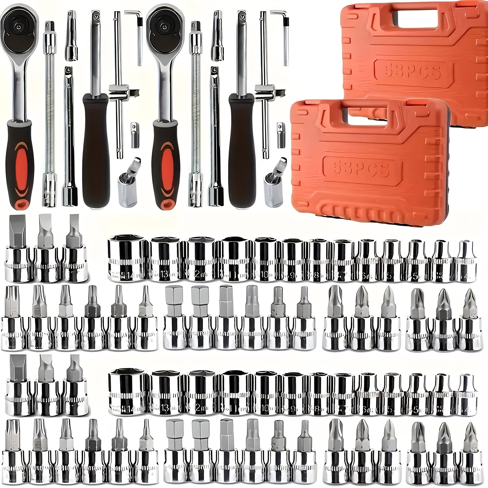 Rachet Socket Box 55-2 Piece 1/4