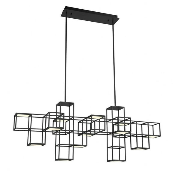 55.25 Inch 74W 1 Led Linear Chandelier-Black Finish Eurofase Lighting 38257-021