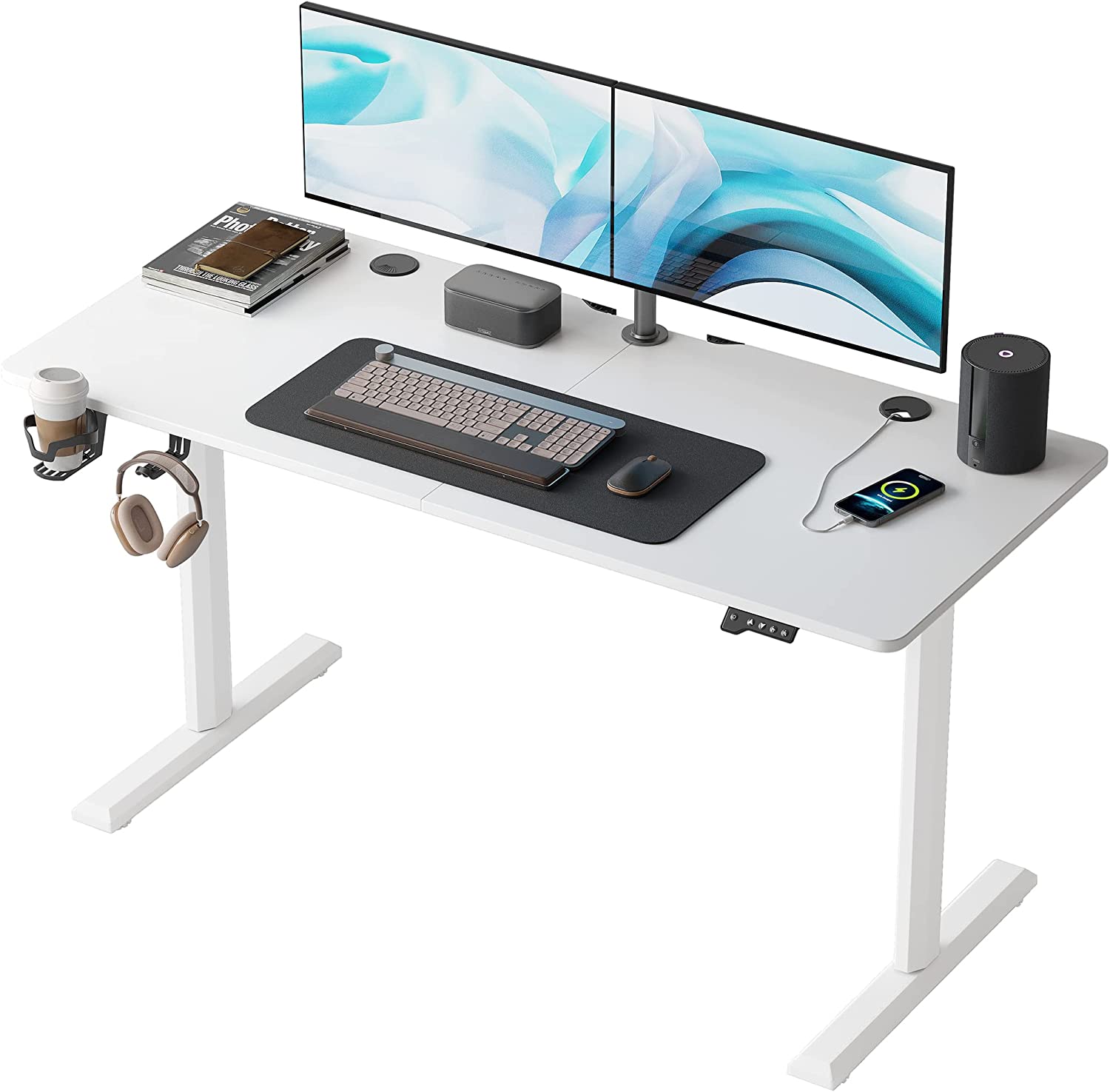 55"x24" Standing Desk Electric Stand up Height Adjustable Home Office