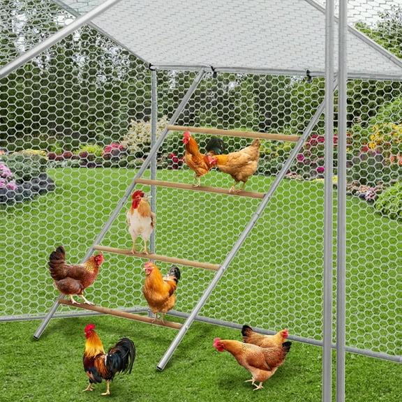 55"*39” Durable Chicken Perch Roosting Bars for Coop – Easy to Assemble & Clean, Chicken Roost Ladder for Poultry, Ducks, Geese, Pigeons, Farm Hen Coop Accessory