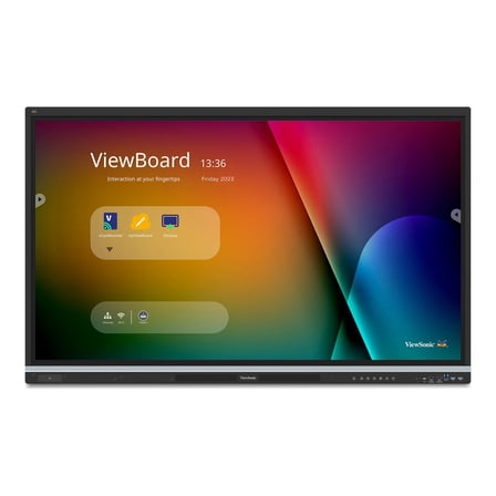 ViewSonic IFP5551 55 Inch 4K ViewBoard Interactive Smart Board with Integrated Education Software, Android 14, Google EDLA, 50-Point Touch, Built-in Microphone, HDMI, VGA, USB Hub, and USB C Inputs