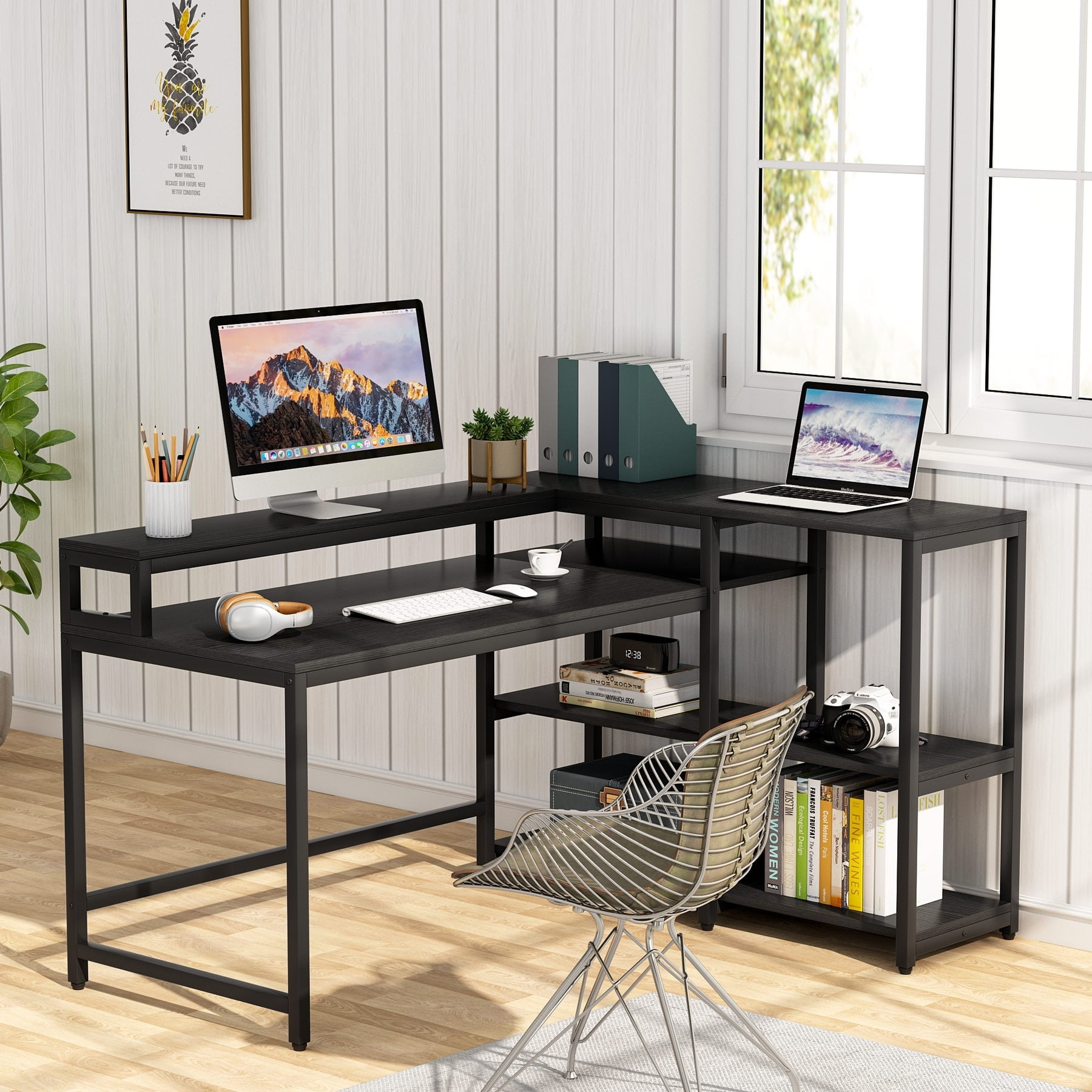 Computer desk 34 inches wide outlet