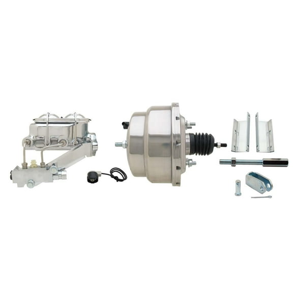 Speedway Motors Power Brake Booster Conversion Kit compatible with 1955-1957 Full Size Chevy, 8 Dual Booster with 1-1/8 Bore Master Cylinder & Proportioning Valve