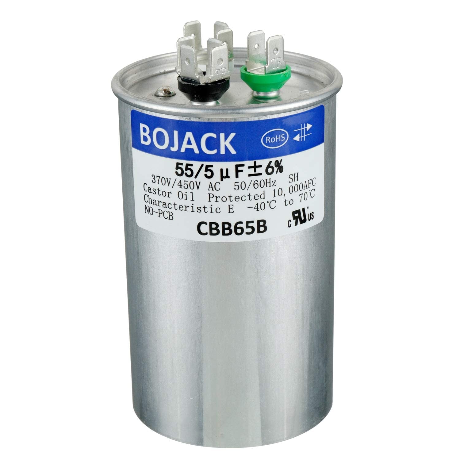 55+5uF 55/5MFD ±6 370V/440V CBB65 Dual run circular start capacitor for AC motor run or fan