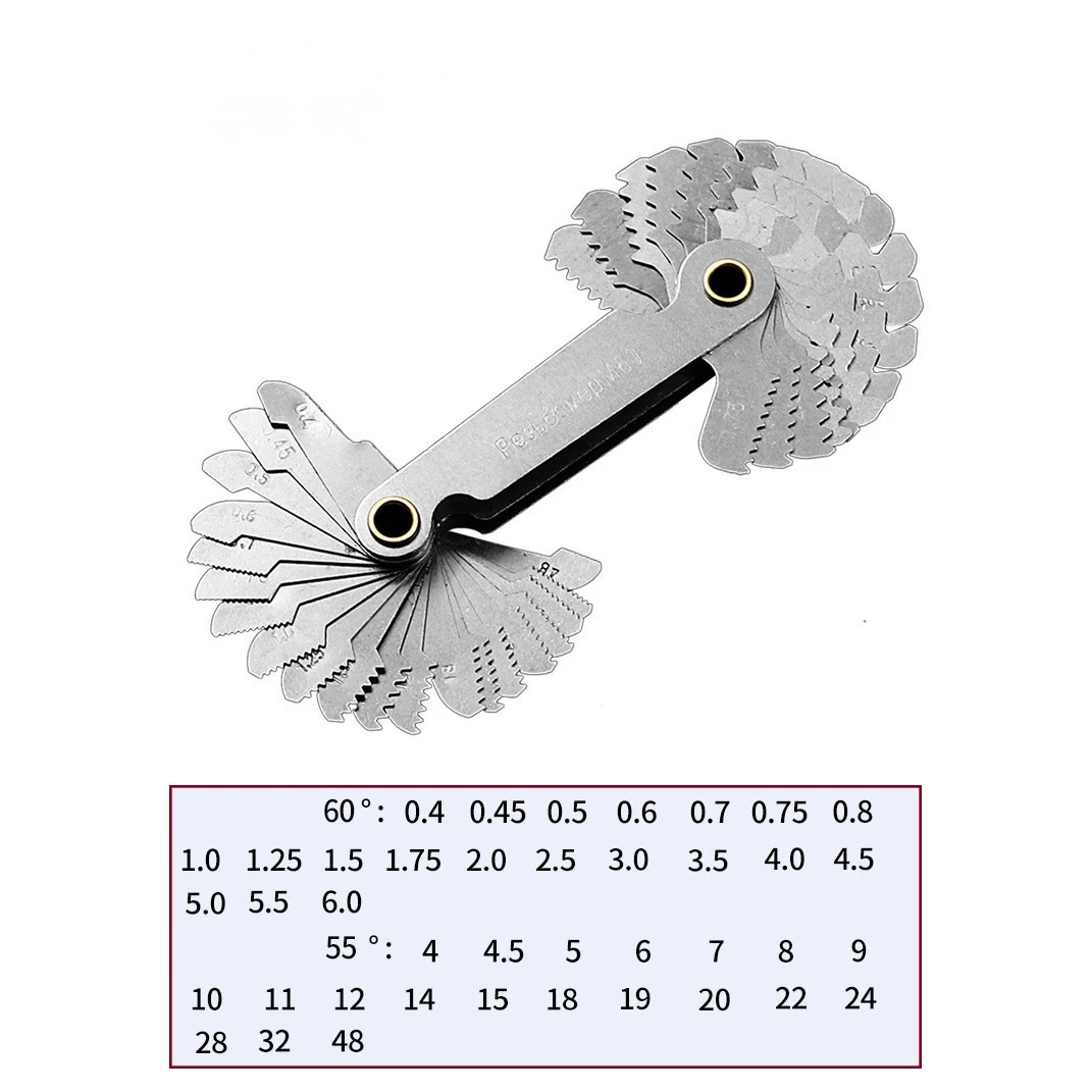 55/60 Degree Metric Inch Thread Plug Gauge Gear Tooth Screw Pitch ...