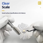 55/60 Degree Metric Inch US Thread Gauge Carbon Steel Gear Tooth Screw Pitch Gauges Thread Pitch Measuring Tools ,Easy Identification