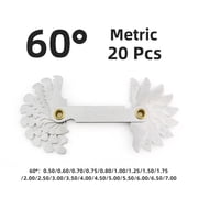 55/60 Degree Metric Inch US Thread Gauge Carbon Steel Gear Tooth Screw Pitch Gauges Thread Pitch Measuring Tools ,Foldable