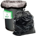 thumbnail image 1 of 55-60 Gallon 2.0 MIL (eq) Black Heavy Duty Trash Can Liners - 38" x 58" - Pack of 100 - For Contractor, Industrial, Commercial, 1 of 6