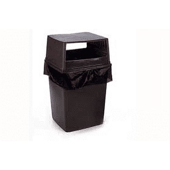 55-60 Gallon Heavyweight Can Liners, 25W X 17D X 54L, Black LLD Polyethylene, 4 Mil - Case of 50 Bags