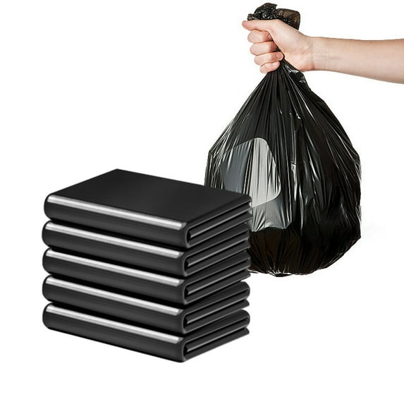 55-60 Gallon Large Trash Bags, (100 Bags Bulk), Large Black Garbage Bags, for Office, Commercial, and Outdoor Use, Great for Recycling, Lawn, and Leaf Collection