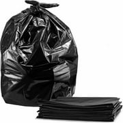 55-60 Gallon Trash Bags, Black Contractor Garbage Bags (Mega-ValuePack 100 Bags w/Ties) 55 Gallon Trash Bags Heavy Duty Can Liners, Extra Large Trash Bags for Construction, Yard Leaf & Lawn Bags