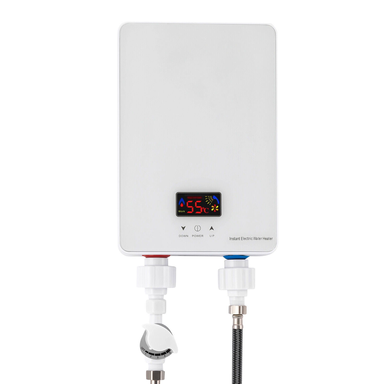 55 6000W Electric Mini Low Pressure Under Sink Tankless Water Heater Stainless Steel 220V