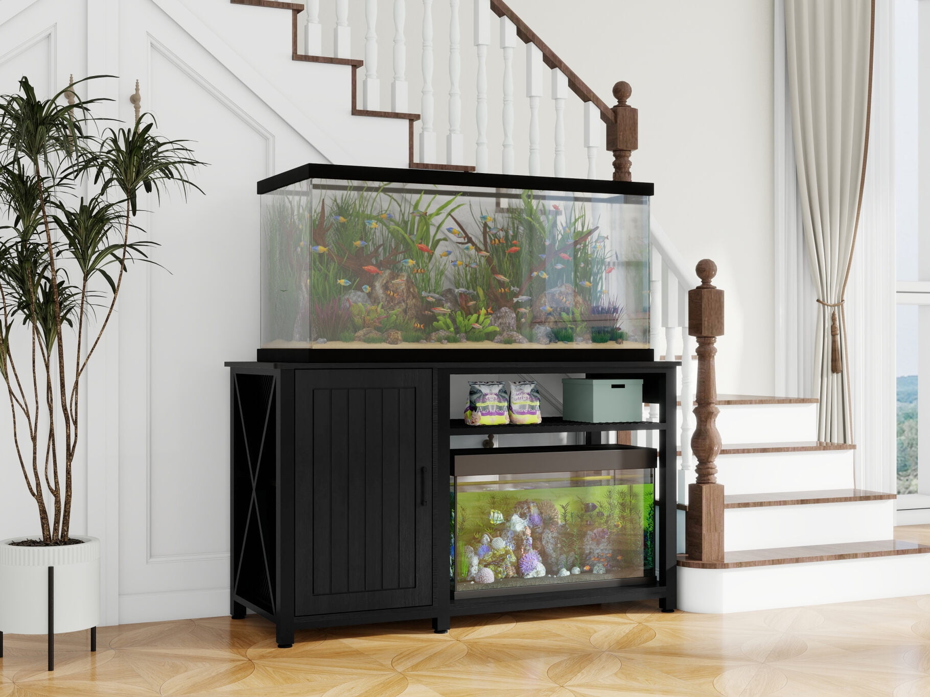75 Gallon Fish Tank GDLF 55- Stand, Heavy Duty Aquarium Aquarium Stand