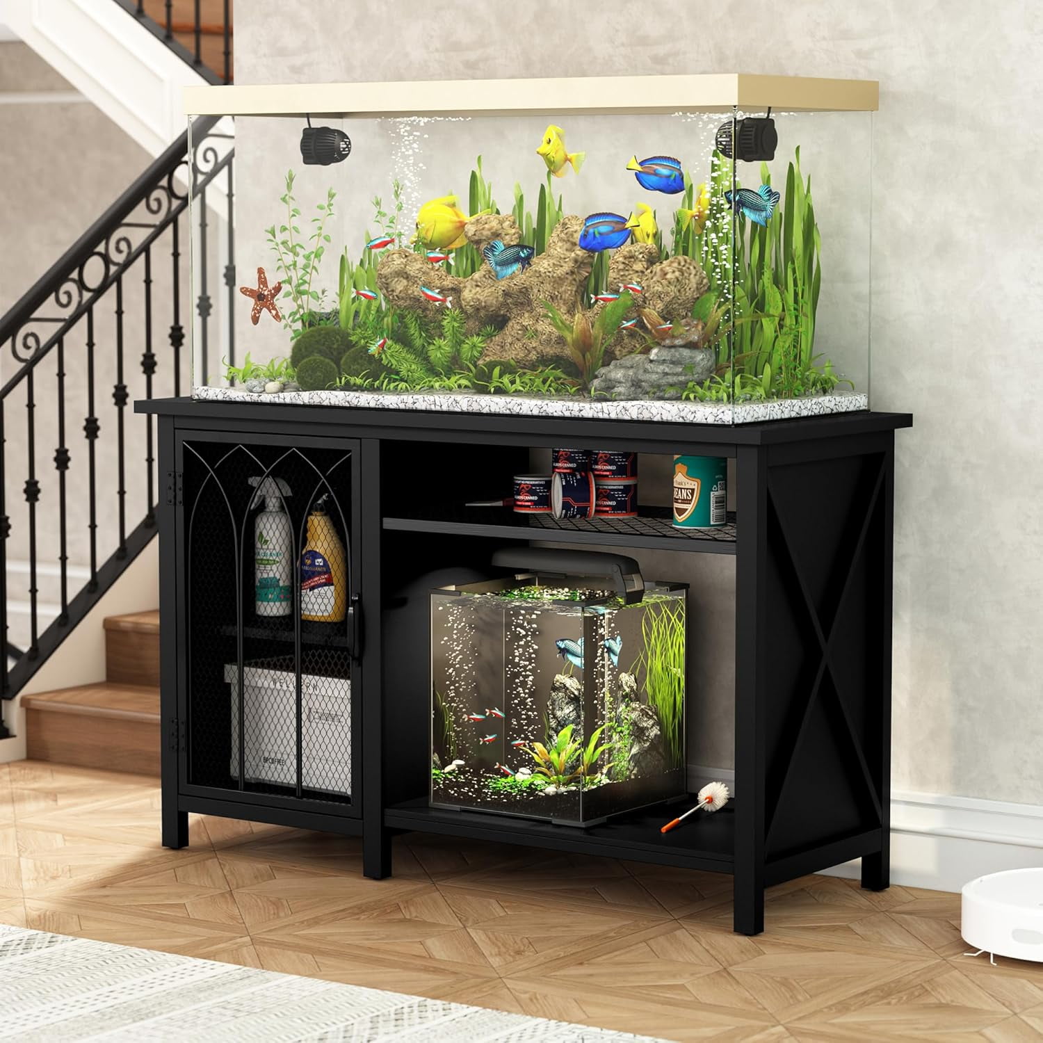 5575 Gallon Fish Tank Stand, Heavy Duty Aquarium Stand with Mental