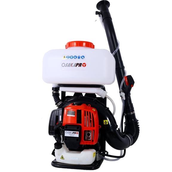 , 55.7cc Mosquito fogger Mister Duster Mosquito Sprayer Backpack Sprayer Cold Fogger,Gasoline Powered Sprayer Blower Machine with 20L Tank for Garden Spraying,EPA Compliant, Orange ,Aluminium ,