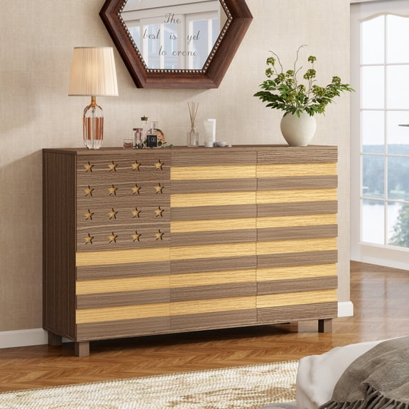 55"Buffet Sideboard Cabinet Storage: versatile kitchen storage cabinet with Hand Carved Craftsmanship featuring 2 drawers and 3 doors, this piece doubles as a coffee bar console with adjustable shelv
