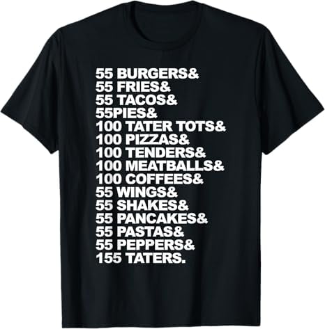 55 Burgers 55 Fries I Think You Should Leave T-Shirt - Walmart.com
