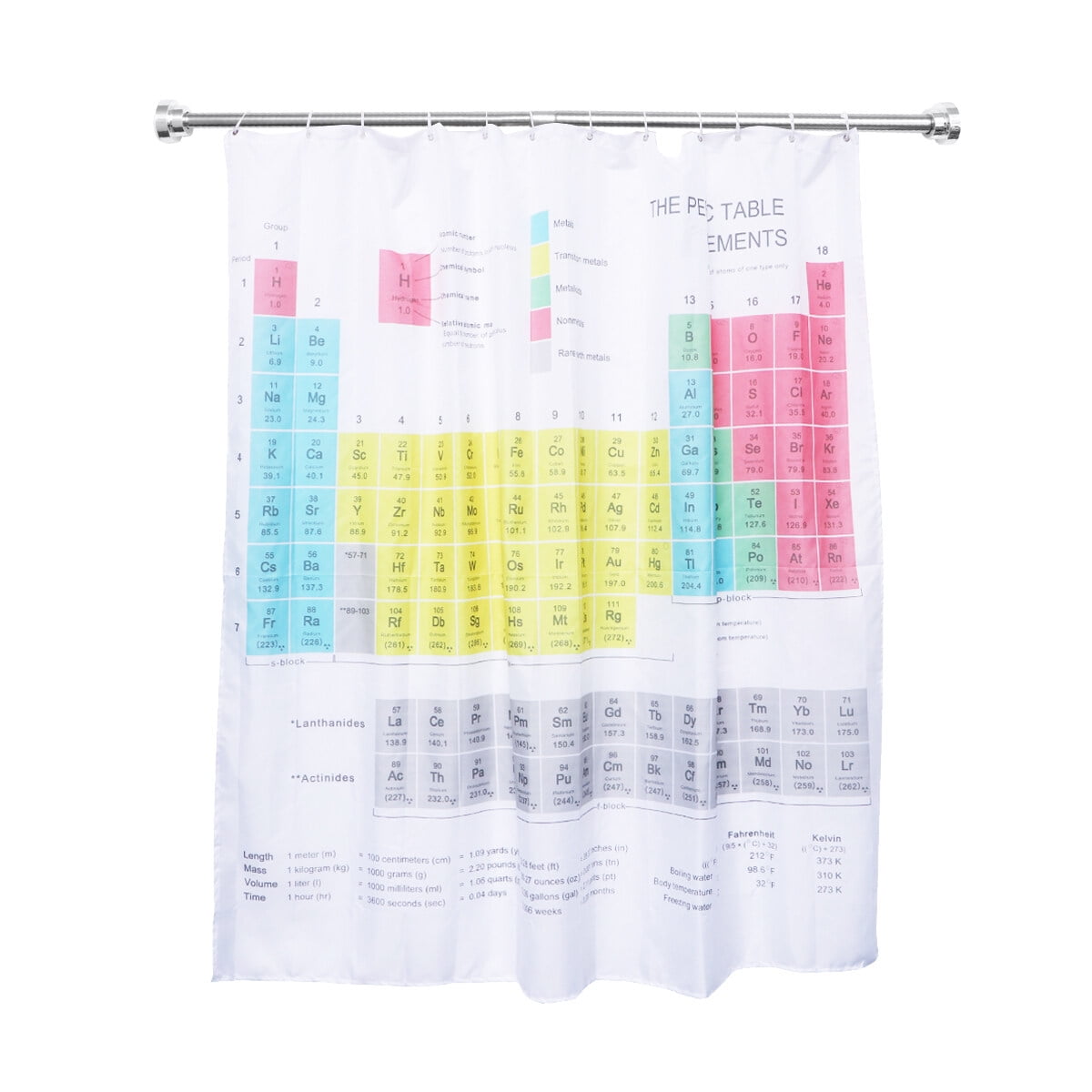 55 CM Spring Tension Rod Adjustable Curved Shower Curtain Super Long Coat Hanger Pole Rods