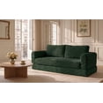 thumbnail image 1 of 55" Convertible Futon Sofa Bed,Folding Boneless Couch with Sleeper Sofa,Fold Out Floor Sofa with Deep Seat,Cloud Corduroy Foldable Mattress Couch for Living Room,Green, 1 of 8