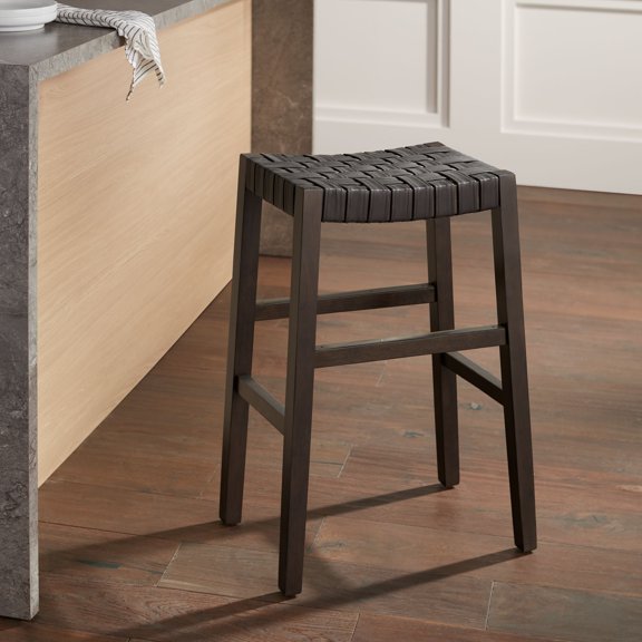 55 Downing Street Moran 30 1/2" High Brown Leather Barstool