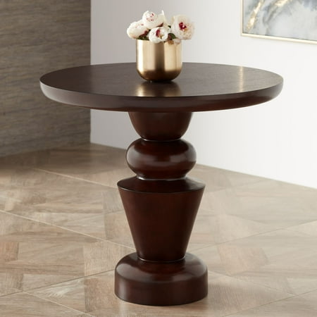 55 Downing Street Glenn 30" Wide Oak Veneer Pedestal Table