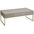 thumbnail image 1 of 55 Downing Street Les Revoires 48" Wide Gray and Gold Coffee Table, 1 of 4