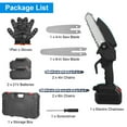 thumbnail image 1 of 4" & 6" Cordless Mini Chainsaw Set - 20000RPM with 2 Batteries, 2 Chains & Safety Gloves, Electric Brushless Saw for Wood/Tree Cutting, Black, 1 of 8