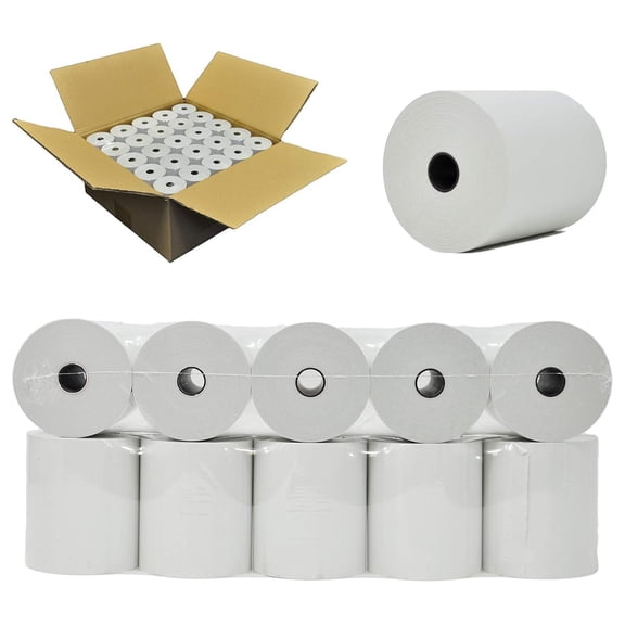 55 GSM - 3-1/8" x273' (50 Rolls) Bpa Free Point-Of-Sale Thermal Receipt Printer Paper Core Core - 1 Case
