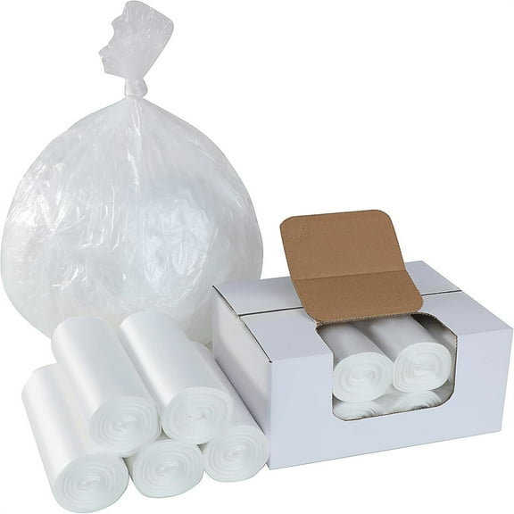 55 Gallon Clear Trash Can Liners - 36" x 60" - High Density Garbage Bags - Case of 200 - Multipurpose for Office, Outdoor, Recycling, Industrial and Commercial