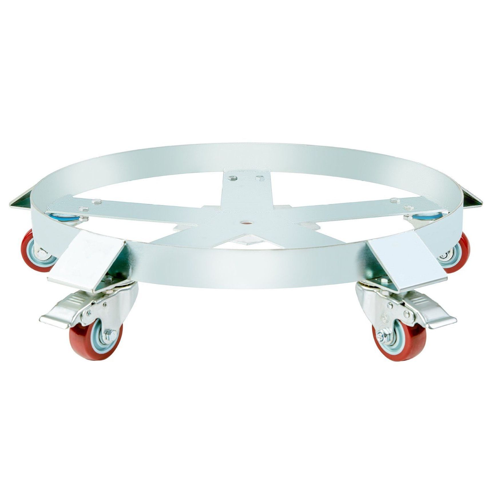 55 Gallon Drum Dolly - 1250lbs Capacity - Heavy Duty Steel Barrel Dolly Cart - Hand Truck with 5 Swivel Casters - Warehouse Drum Handling