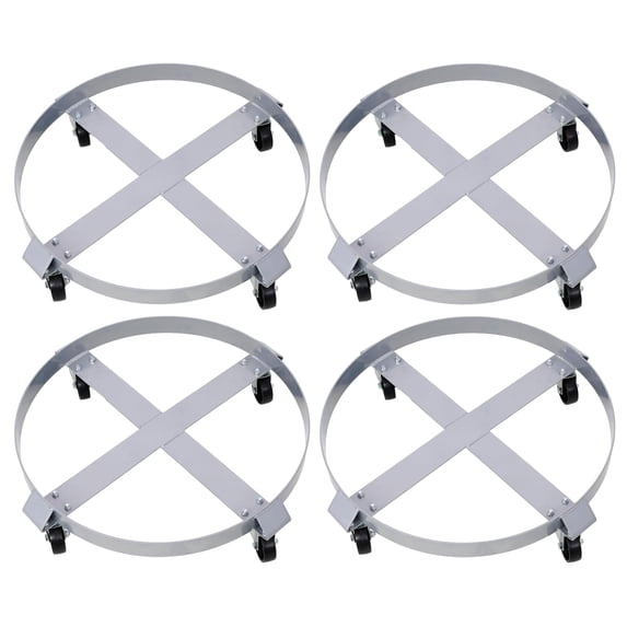 55 Gallon Drum Dolly,Heavy Duty 1000lbs Load Capacity, Barrel Dolly Cart Drum Caddy, Non Tipping Hand Truck Dollies with Steel Frame 4 Swivel Casters Wheel, for Warehouse Drum Handling