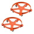 thumbnail image 1 of 55 Gallon Drum Dolly, Heavy Duty Barrel Dolly with Caster Wheels, Trash Can Dolly Non-Tipping Hand, Orange Steel Frame Dolly, 1 of 7