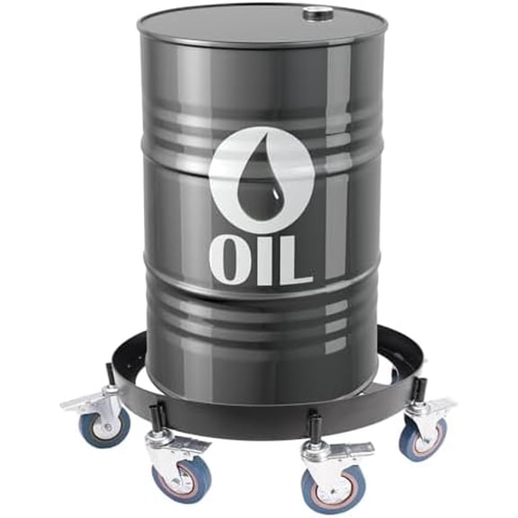 55 Gallon Drum Dolly, Heavy Duty Steel Drum Dolly, 2000 Lbs Capacity with 8 Universal Wheels, Trash Can andOil Drum Caddy for Workshops,Factories,Warehouses$$Tools