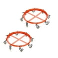 thumbnail image 1 of 55 Gallon Drum and Barrel Dolly, 2000 LBS Capacity Dolly with 8 Caster Wheels, Trash Can Dolly Non-Tipping Hand, Orange Steel Frame Dolly, 1 of 7