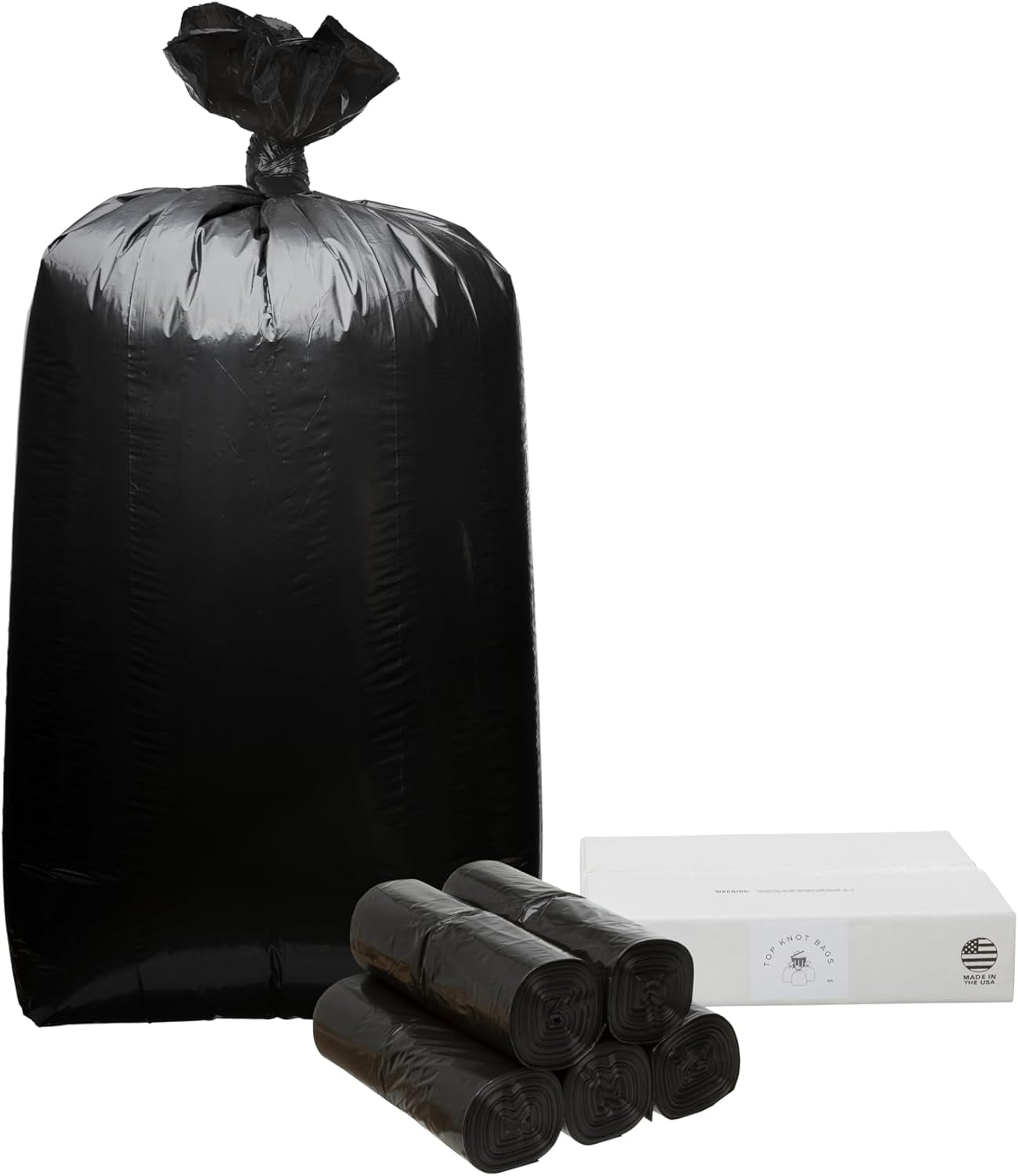 55 Gallon Garbage Trash Bag 38X58" 1.2 Mil Black 100 Count Can Liner ...