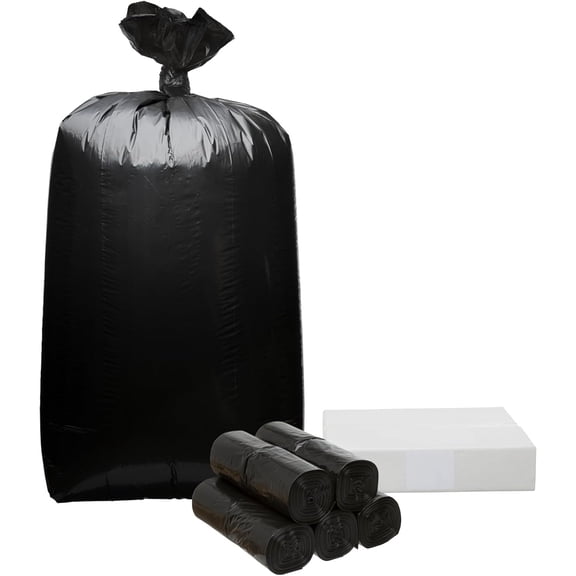 55 Gallon Garbage Trash Bag 38X58" 1.2 Mil Black 100 Count Can Liner Bulk 56 Gallon 57 Gallon 58 Gallon 59 Gallon 60 Gallon 55-60 Gallon