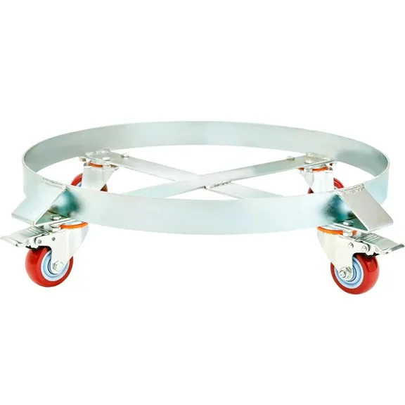 55 Gallon Heavy Duty Drum Dolly 1000lbs Load Capacity Barrel Dolly Cart with Steel Frame and 4 Swivel Casters for Warehouse Drum Handling