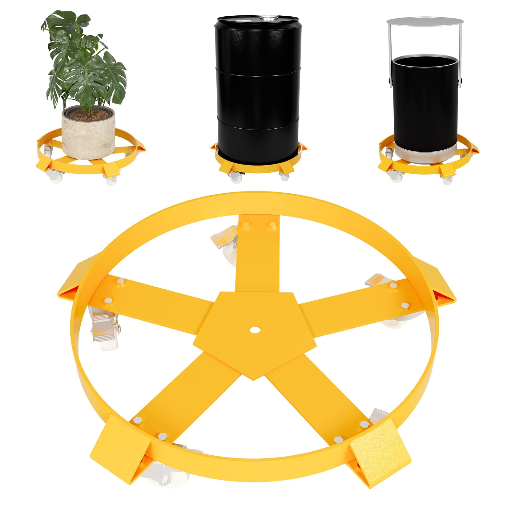 55 Gallon Heavy Duty Drum Dolly, Barrel Dolly Cart Drum Caddy, Non ...