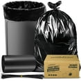 thumbnail image 1 of 55 Gallon Trash Bags,1.5 Mil-37"x 56" W/Ties Black Large Heavy Duty Garbage Bags For Outdoor, Yard Work, Lawn & Leaf Bags 30 Count, 1 of 7